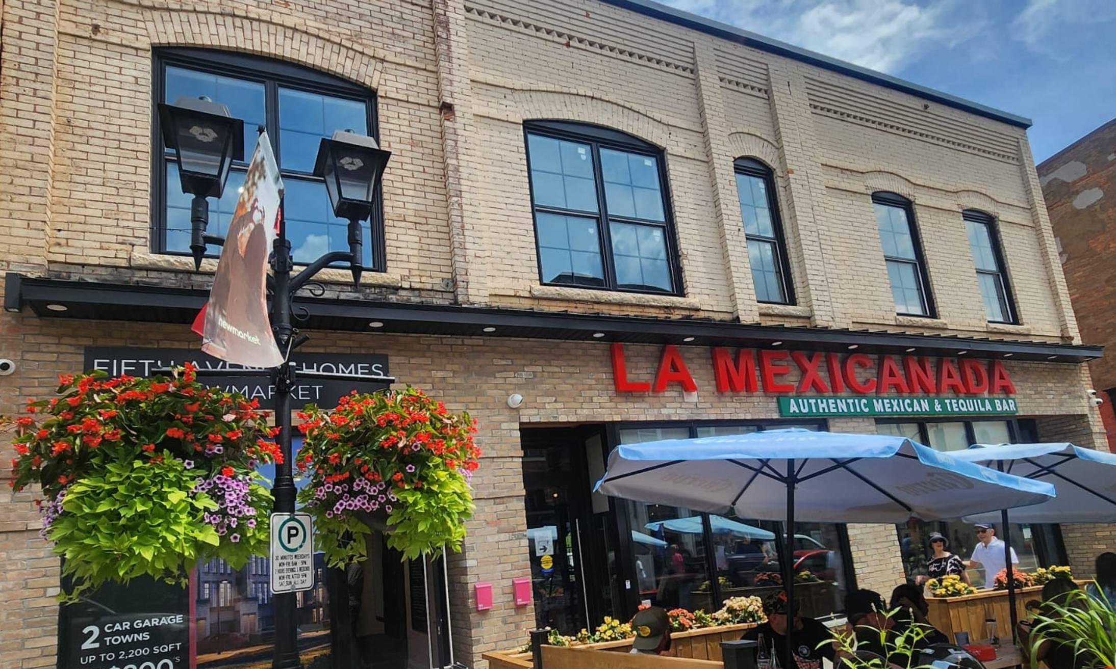 Heritage commercial building converted to a lounge at 193 Main Street South, downtown Newmarket, by Quadrant Architects