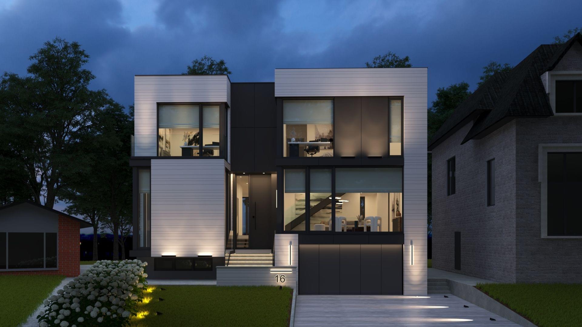 Modern custom house design in North York by Quadrant Architects